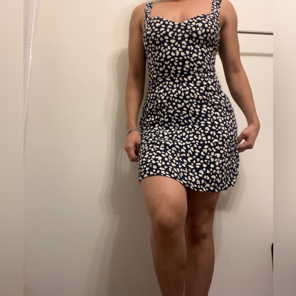 J26 Reformation Humphrey Blue and White Animal Print Dress - Picture 2 of 5